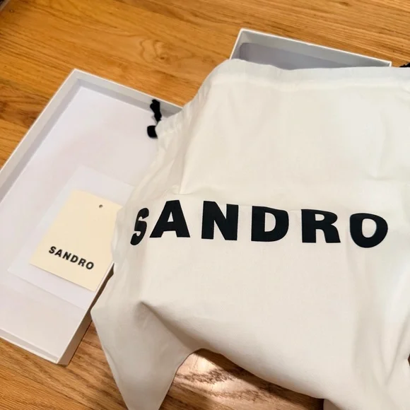 Sandro Shiny Leather Ballet Flats - Picture 4 of 5